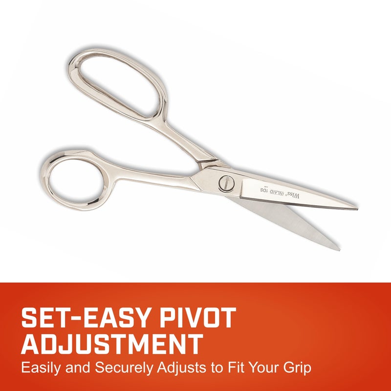 Wiss Crescent Wiss 8-1/2" Industrial Inlaid Shears - Professional Poultry Cutting Scissors - Heavy Duty Hand Tool - 1DSN - Image 4